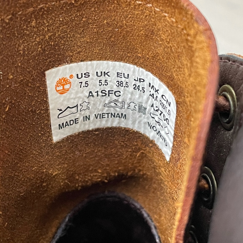 Timberlands worn once - Picture 6 of 8
